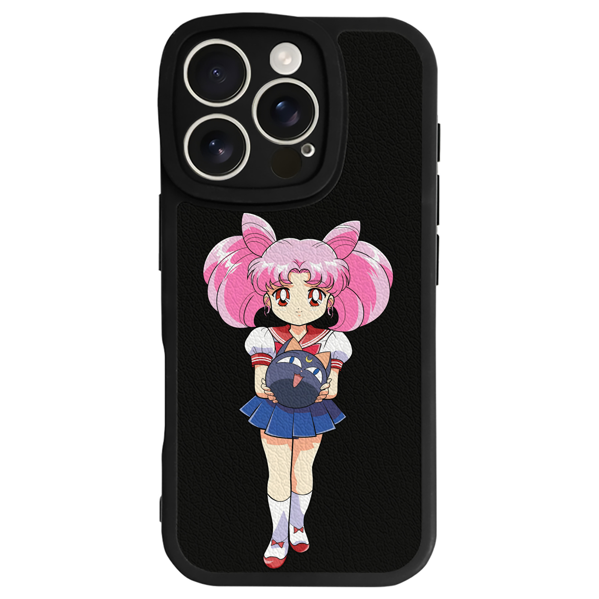（画像用） 美少女戦士セーラームーン ちびうさ Sailor Moon Chibiusa Tsukino Usagi Small Lady Serenity 【iPhone 16シリーズ対応】シリコンスマホケース（レザー調） 材質：シリコン